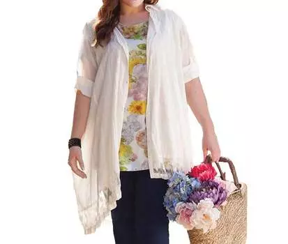 Блузка женская On The Plus Side, кремовый