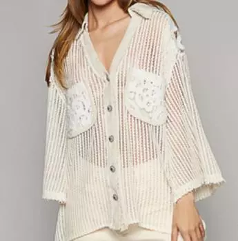 Блузка женская POL, кремовый