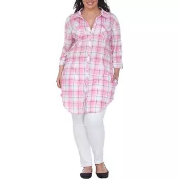 Блузка женская White Mark, розовый/белый