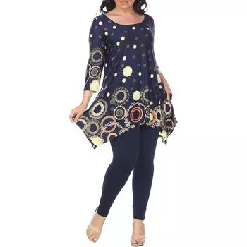 Блузка женская White Mark, темно-синий