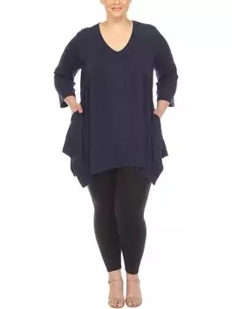Блузка женская White Mark, темно-синий