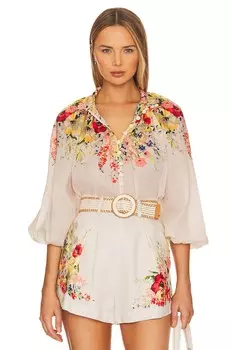 Блузка Zimmermann Alight Billow, цвет Ivory Floral