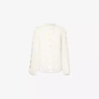 Блузка Zimmermann Lucky из хлопка с вышивкой, белый