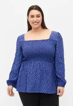 Блузка Zizzi, синий/черный