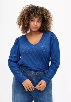 Блузка Zizzi, темно-синий