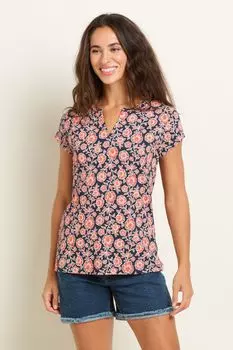 Блузки с цветочным принтом в стиле бохо Brakeburn, красный