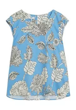 Блузки-топы, хлопок, женские CINQUE, синий