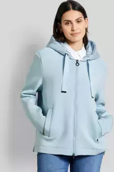 Блузон bugatti, с капюшоном, с капюшоном из нейлона, голубой