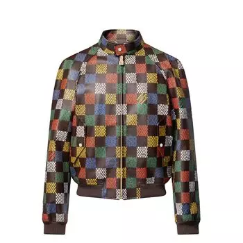 Блузон из кожи Damier Louis Vuitton, мультиколор