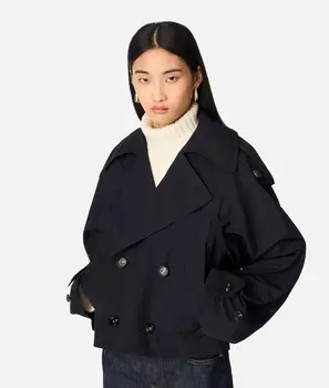 Блузон из технического хлопка Bottega Veneta, темно-синий/черный