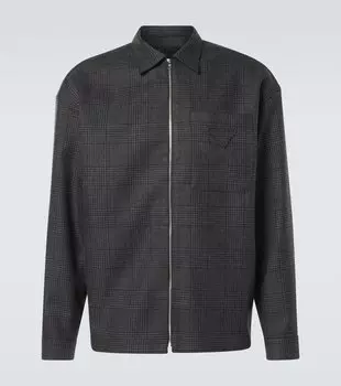 Блузон из вирджинской шерсти Prince of Wales Prada, Antracite