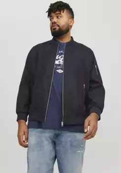 Блузон Jack & Jones PlusSize "JJEROCKY FAUX SUEDE BOMBER PLS", черный