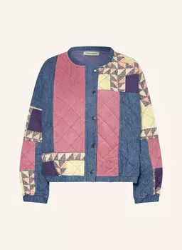 Блузон lamall в миксе материалов lollys laundry, цвет BLAU/ALTROSA/LILA