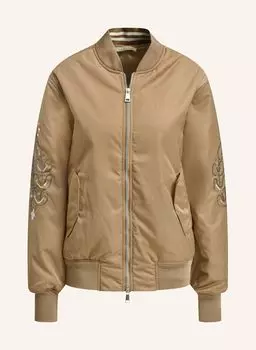 Блузон с пайетками Smith & Soul, коричневый