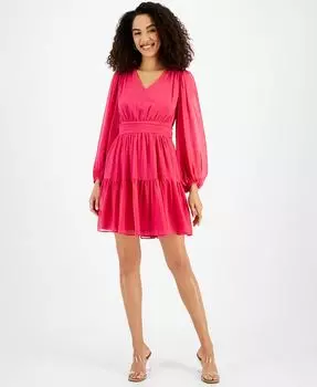 Блузон с рукавами Fit & Расклешенное платье MSK, розовый