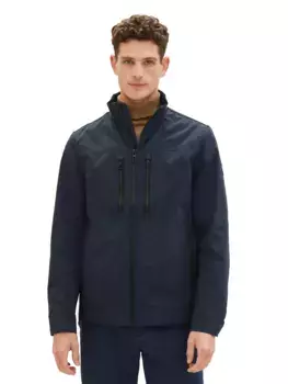 Блузон TOM TAILOR, без капюшона, качество softshell, синий