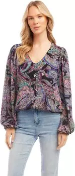 Блузон-топ с длинными рукавами Karen Kane, цвет Paisley