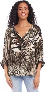 Блузон-топ с рукавами Karen Kane, цвет Print