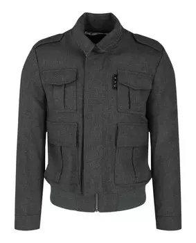 Блузон в стиле милитари Off-White, серый