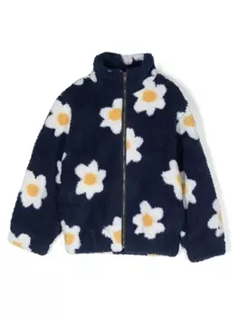 Bobo Choses Big Flower patterned-jacquard bomber jacket, синий