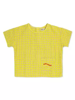 Bobo Choses блузка в клетку виши, желтый