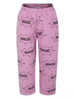 Bobo Choses брюки с графическим принтом, розовый