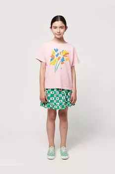 Bobo Choses Детская хлопковая футболка, розовый