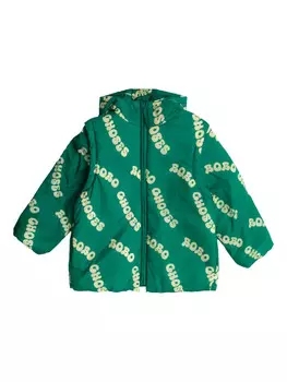 Bobo Choses дутая куртка Wavy, зеленый