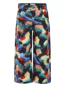 Bobo Choses джинсы из органического хлопка с абстрактным принтом, синий