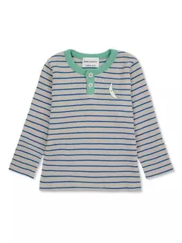 Bobo Choses фактурная футболка Stripes, синий