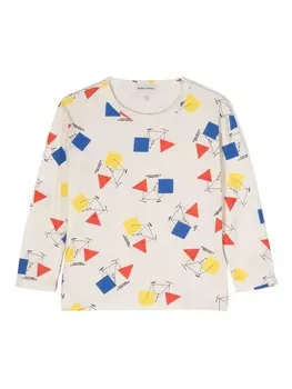 Bobo Choses футболка с геометричным принтом, нейтральный цвет