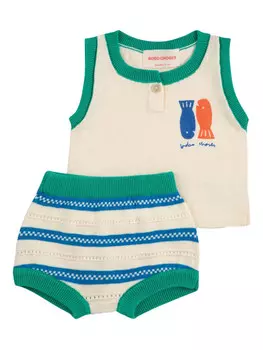 Bobo Choses хлопковый комплект с шортами, нейтральный