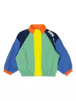 Bobo Choses Куртка Wavy с цветными блоками, зеленый