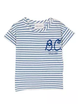Bobo Choses logo-print short-sleeve T-shirt, нейтральный цвет