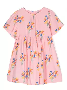 Bobo Choses платье с цветочным принтом, розовый