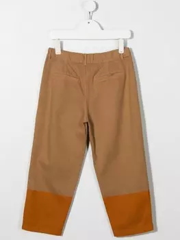 Bobo Choses прямые брюки с графичным принтом, коричневый