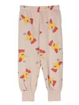 Bobo Choses спортивные брюки с графичным принтом, нейтральный цвет