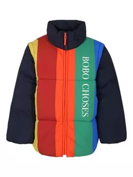 Bobo Choses стеганое пальто с логотипом, черный