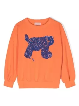 Bobo Choses толстовка Big Cat из органического хлопка, оранжевый