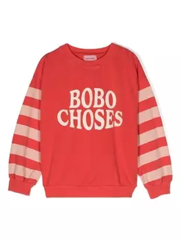 Bobo Choses толстовка из органического хлопка с логотипом, красный