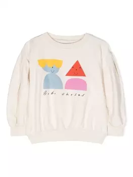 Bobo Choses толстовка с графичным принтом, белый