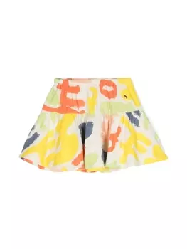 Bobo Choses юбка Carnival с абстрактным принтом, белый