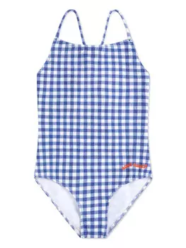 Бобо Выбирает клетчатый купальник Bobo Choses, синий