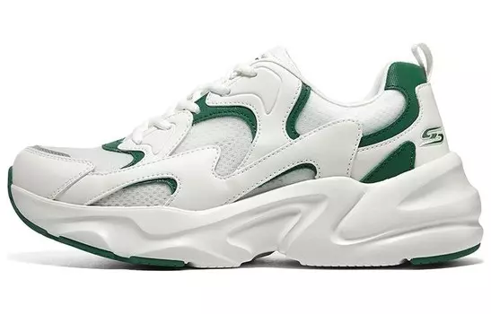 BOBS BAMINA 2 Кроссовки для мужчин с низким верхом, белые/зеленые Skechers