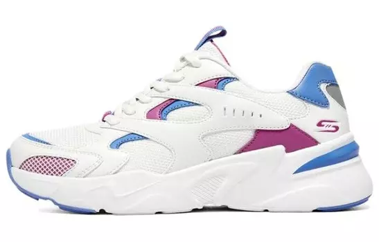 BOBS BAMINA Кроссовки женские низкие массивные белые/синие/розовые Skechers