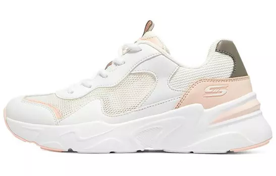 BOBS BAMINA Кроссовки женские с низким верхом, белые/розовые Skechers