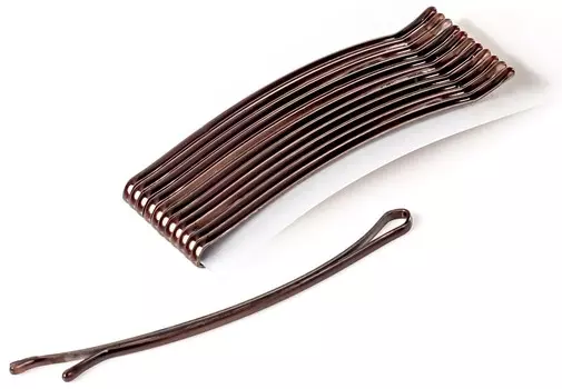 Bocca Beauty, Заколки для волос, коричневые, 12 шт