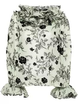 BODE блузка Sweetunia с цветочным принтом, зеленый