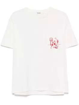 BODE футболка с вышивкой, белый