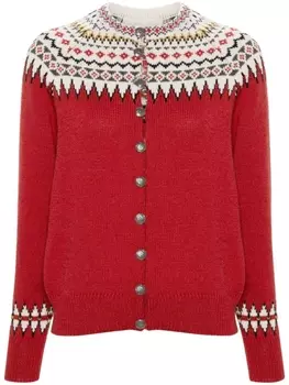 BODE кардиган Oslo вязки интарсия, красный